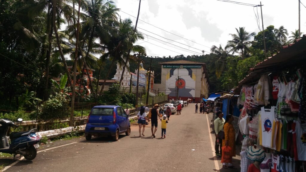 a scene of Anjuna flea market.