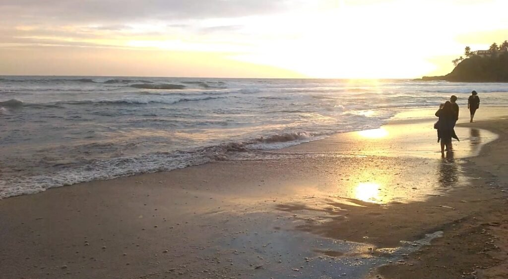 An evening view of Colva Beach" among south goa beaches.